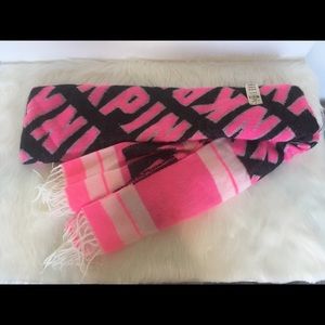 NEW Victoria’s Secret Pink Pink & Black Scarf